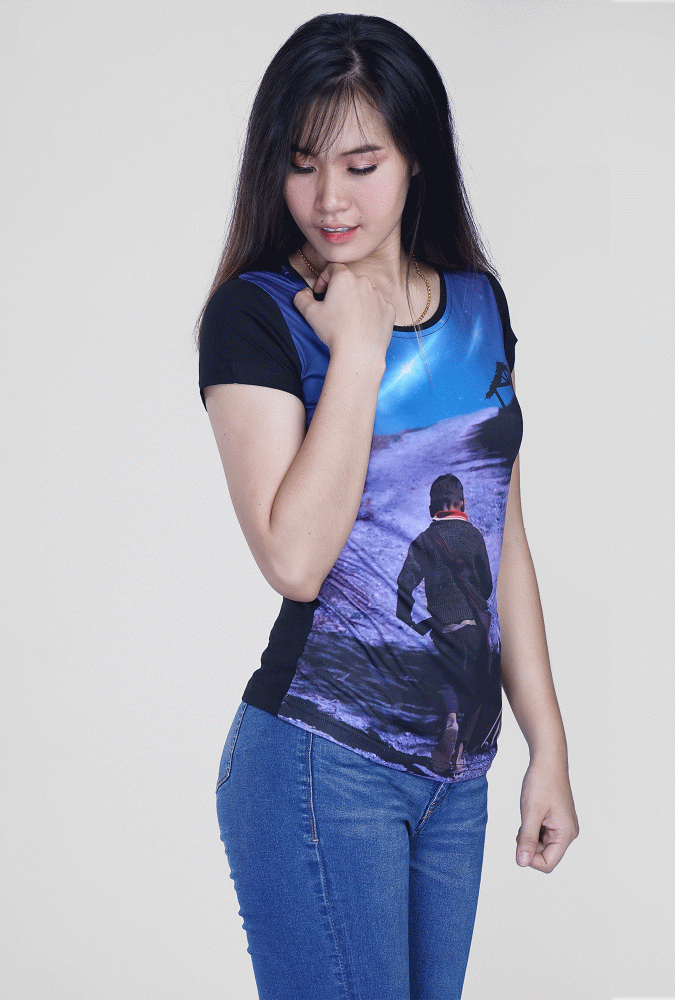 Stary Night design t-shirt Girl